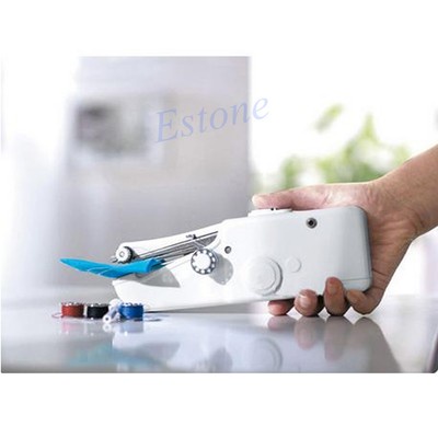 Portable Fabric Clothes Handy Stitch Battery Handheld Sewing Machine Household