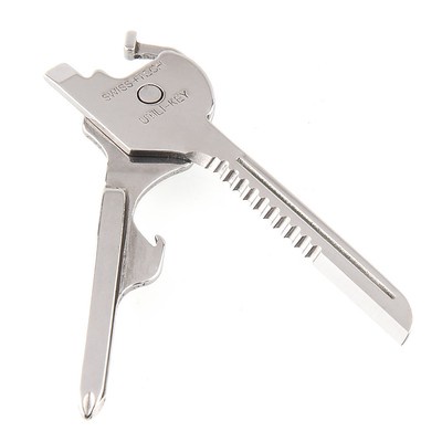 key shaped 6 in 1 Utili tool Pocket Knife for Hiking Camping Picnic Portable