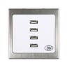 4 USB Ports Electric Wall Charger Dock Station Socket Power Outlet Panel Plate