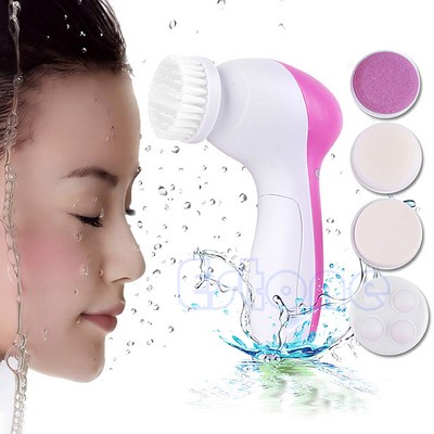 5 In 1 Smoothing Body Skin Face Care Facial Beauty Massager Cleansing Cleaner