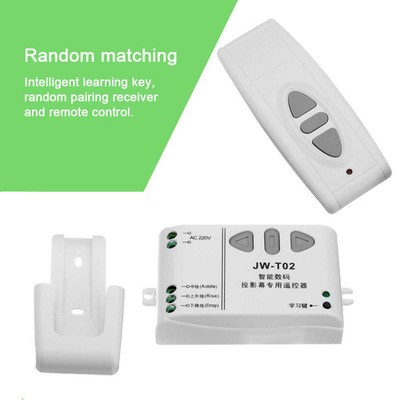 Electric Projection Screen Curtain Wireless Remote Control AC220V UP DOWN Switch