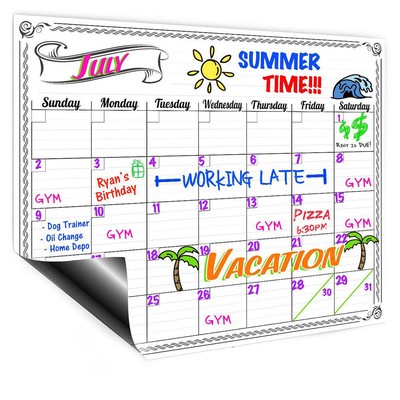 Magnetic Refrigerator Calendar Dry Erase Board Monthly Planner Calendar EB5