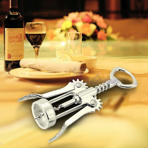 Stainless Steel Waiter Metal Wine Corkscrew Bottle Beer Cap Opener