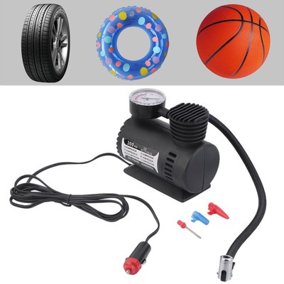 Air Compressor 12V Tire Inflator Toys Sports Car Auto Electric Pump Mini&Adapter;