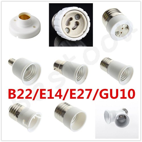 Base Socket B22/E14/E27/GU10 LED Light Bulbs Adapter Converter Holder For NEW SS