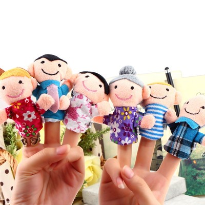 Kids Child Educational Toys Finger Puppet Plush Learn Cartoon Animal Dolls MG