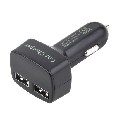 High Power 4 in 1 Car Charger Dual USB Voltage Current Meter Tester Adapter GA