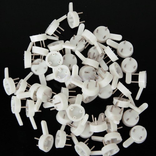 50± Plastic Hard Wall Hooks Picture Frame Photo Mirror Hanging Hook White Size S