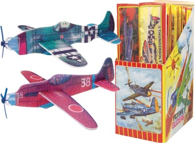 6 x Classic Power Prop Flying Gliders Styrofoam Planes Pinata Toy Kids Party Set