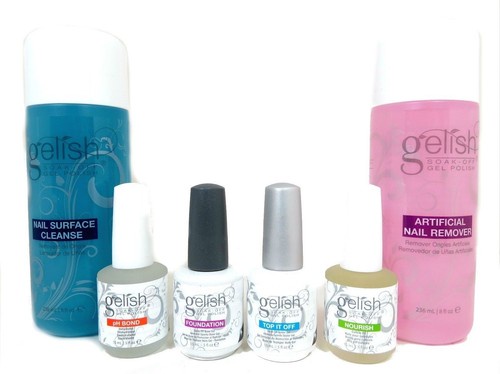Harmony Gelish Soak-Off Gel Nail Polish Full Size Basix Kit