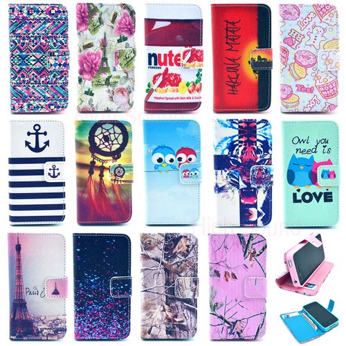 New Wallet Card Holder Flip Leather Case Silicone Stand Cover Case Cell Phone