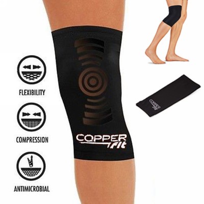 Copper Fit Large Knee Compression Sleeve Brace Joint Pain As Seen On TV