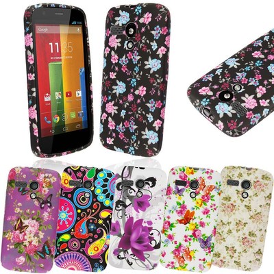 COLORFUL TPU GEL SILICONE PRINTED CASE COVER FOR MOTOROLA MOTO G