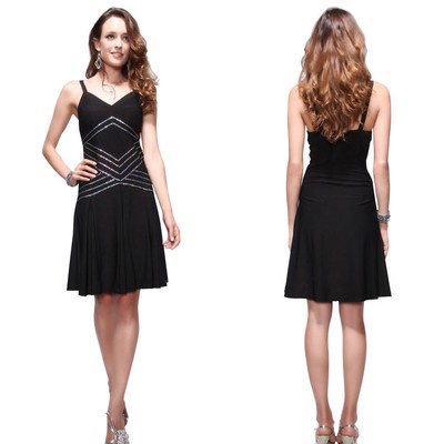 Ever Pretty Sexy Sequin Little Black Dress Cocktail 02209 Size 8 10 12 14 16 18