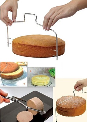 TI US Stainless Adjustable 1 Wire Cake Slicer Leveler Pizza Dough Cutter Trimmer