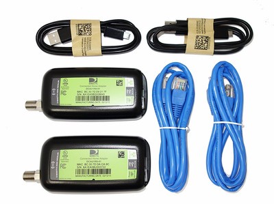 2 PACK - DIRECTV Broadband DECA Ethernet to Coax Adapter - Third Generation with
