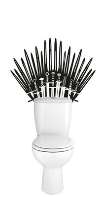 Game of thrones decal, iron throne decal for toilet. Wall decal, murial