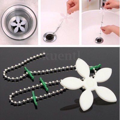 1/2/5Beautiful Bathtub Drain Cleaner Hair White Flower Shower Blockage Preventer