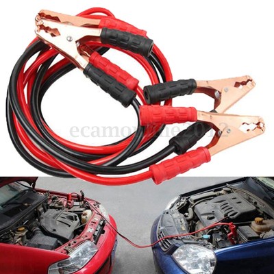 2M 500Amp Car Battery Booster Power Wire Line Emergency Cable Line Cable Clip