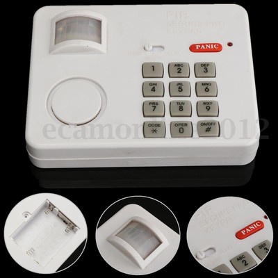 PIR Wireless Motion Sensor Alarm With Security Keypad For Home Door Garage Shed