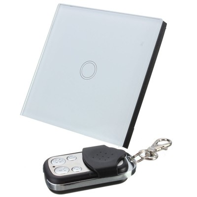1 Gang 1 Way Touch/Remote/Light Switch Crystal Glass /Wireless Control EU