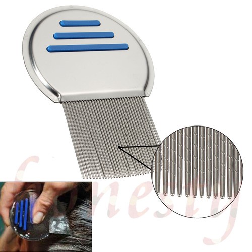Hair Lice Comb Brushes Nit Free Terminator Fine Egg Dust Removal Stainless Steel
