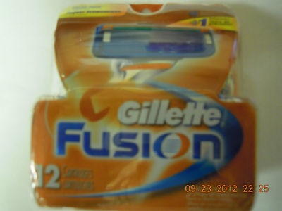 NEW SEALED GILLETTE FUSION ( 12 COUNT ) CARTRIDGES PERFECT CONDITION PACK!