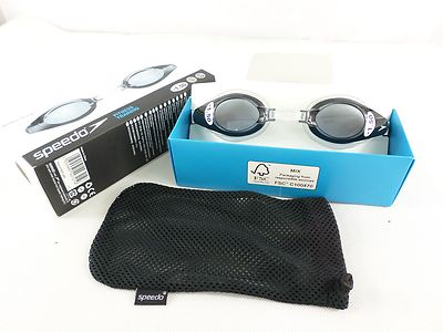 Speedo Mariner Mirror Optical Smoke Antifog UV Protection Swimming Goggles Minus