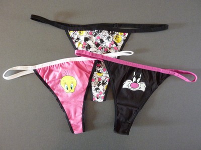 NEU Primark 3 Slips Tweety Sylvester String Tanga Thong XS S M L Looney Tunes