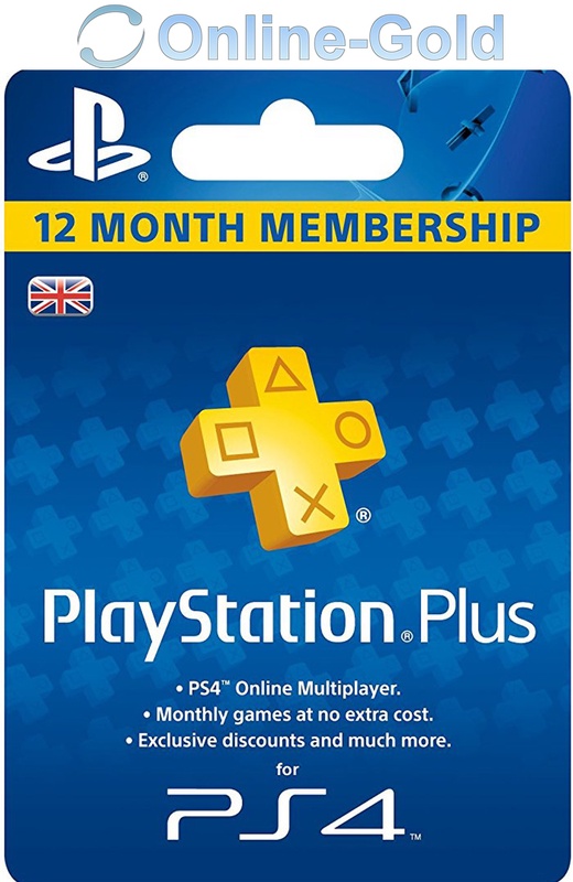Playstation Plus UK 365 Days 12 Month Membership Card - 1 Year Sony PSN Key - UK