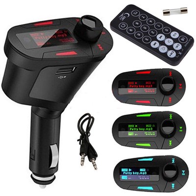 USB Car Kit MP3 Player Wireless FM transmitter Modulator SD LCD Remote HC