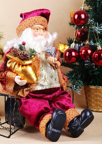 NEW Sitting Santa Claus Christmas Decoration Supplies Christmas Ornaments Sales