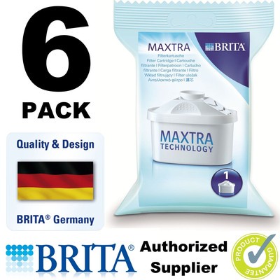 6 Pack BRITA MAXTRA New Water Filter Jug Refills Genuine Replacement Cartridges