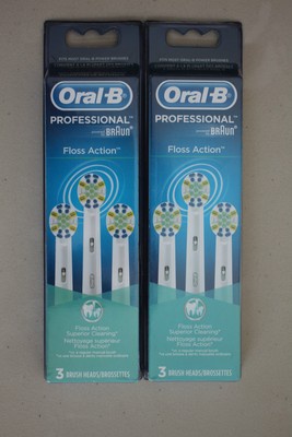 ORAL B PROFESSIONAL FLOSS ACTION TOOTHBRUSH HEADS BRAUN