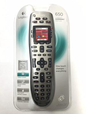 NEW Logitech Harmony 650 Universal One-Touch Activity Remote Control - Silver