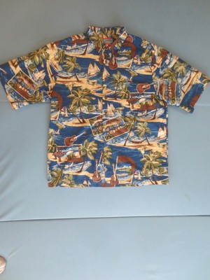 JOE KEALLIKA'S Reyn Spooner Trader Joe's Hawaiian Shirt Large worn once