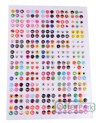 Wholesale 300pcs Cartoon Rubber Home Button Sticker decal for iPhone 4 4s 5 New