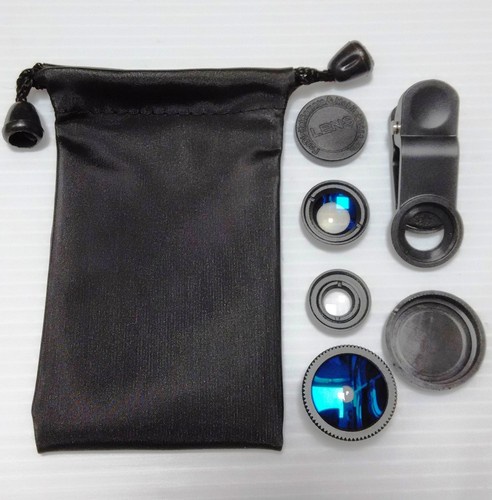 Universal 3in1 Fisheye+Wide Angle+Macro Lens Clip Photo Kit For iPhone 5s Tablet