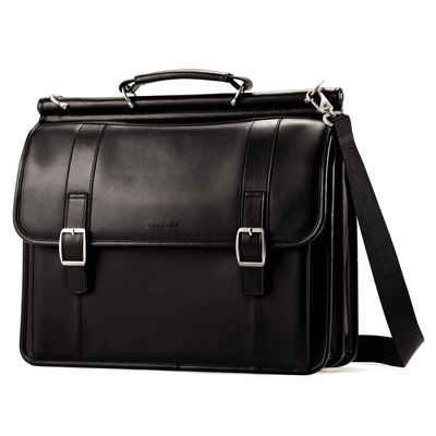 Samsonite Leather Dowel Flapover Business Case