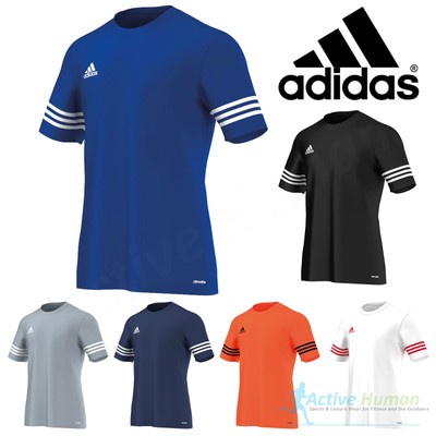 Adidas Mens Entrada 14 Climalite Short Sleeve T Shirt Football Gym Training Top