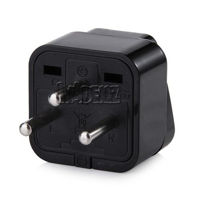 Israel Type H Plug Power Adapter Travel Adapter Charger 3Pin Standard - Black