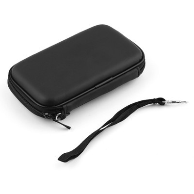 Black Hard Nylon Carry Bag Compartments Case Cover for 2.5
