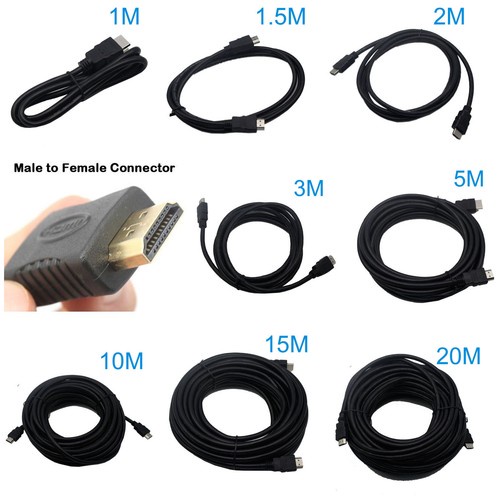 1M-20M 3FT-65FT HDMI M to M V1.4 3D High Speed Ethernet Full HD HDTV 1080P Cable