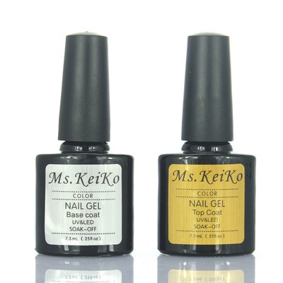 UV LED Soak-Off Gel Polish Topcoat Basecoat Nail Gel 7.3ml / .25 fl oz