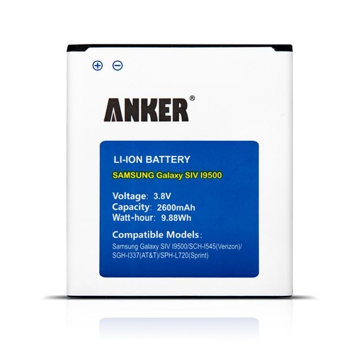 Anker® 2600mAh Li-ion Replacement battery F Samsung Galaxy S4, AT&T I337, W/ NFC