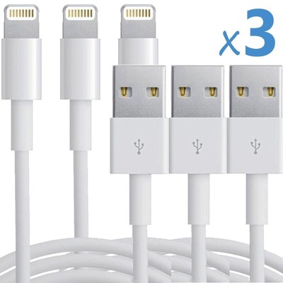 3 x 8 Pin USB Cable Sync Charger Data Cord for iPhone5 5C 5S IOS 7 Touch Nano