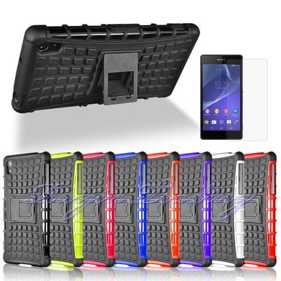 Grenade Grip Rugged TPU Skin Hard Stand Case Cover For Sony Xperia Z2 L50W