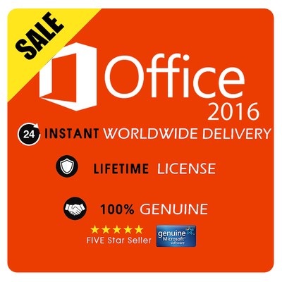 OFFICE PROFESSIONAL PLUS 2016 32 / 64BIT ORIGINAL LICENSE KEY 1 USER - SCRAP PC