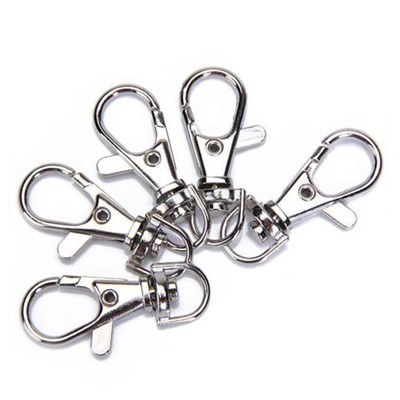 5/10pcs Silver Swivel Trigger Clips Snap Lobster Clasp Hook Bag Key Ring Finding