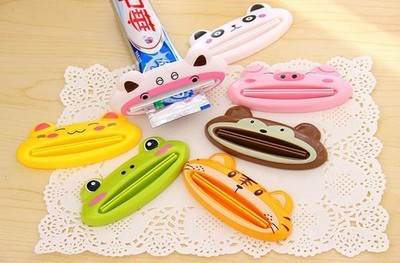 2x Bathroom Tube Rolling Holder Squeezer Easy Cartoon Toothpaste Dispenser HOCA